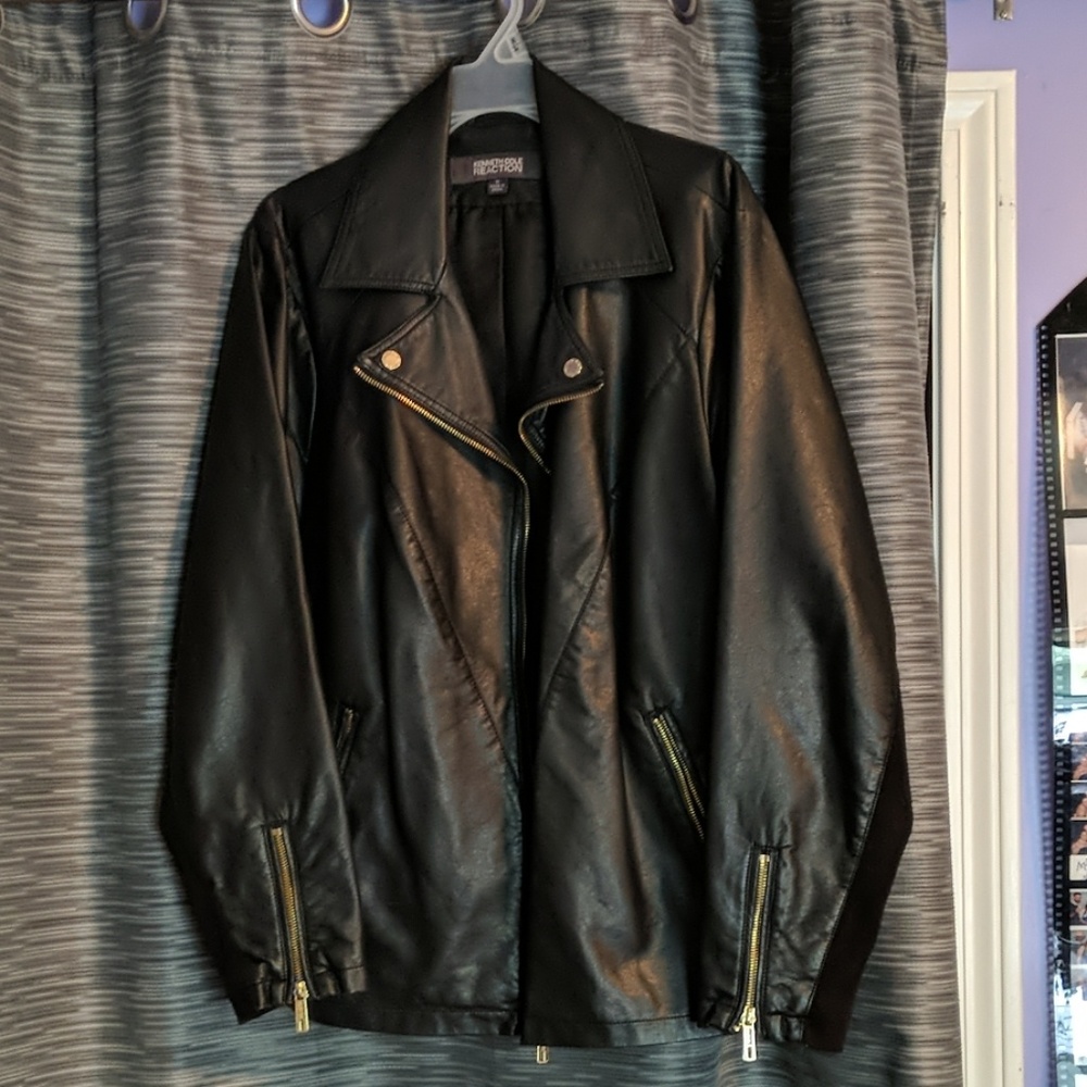Kenneth Cole Reaction pleather jacket